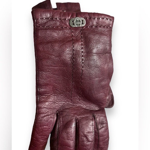 ETIENNE AIGNER Angora Wool Lined Leather Gloves - Picture 2 of 5